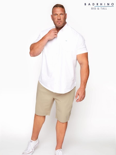 BadRhino Big & Tall Natural Elasticated Waist Chino Shorts (E24915) | £29