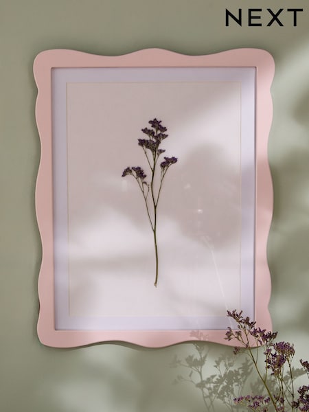 Pink Wavy Wooden Photo Frame (E24993) | £8 - £24