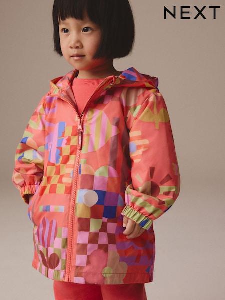 Coral Abstract Shower Resistant Cagoule Jacket (3mths-7yrs) (E25121) | £16 - £20
