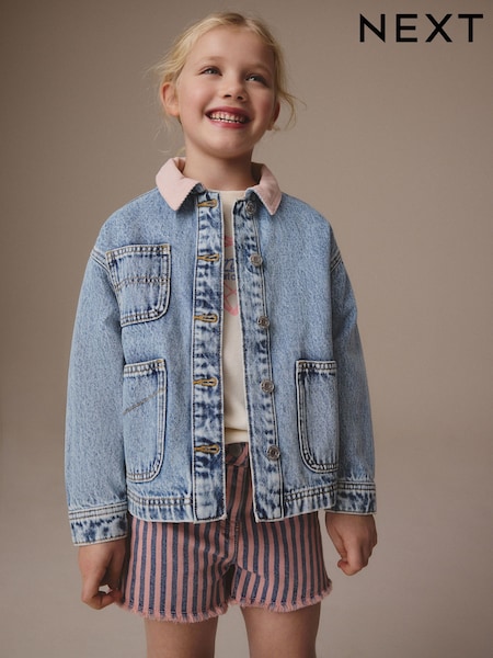 Blue Denim Collared Shacket (3-16yrs) (E25211) | £21 - £27