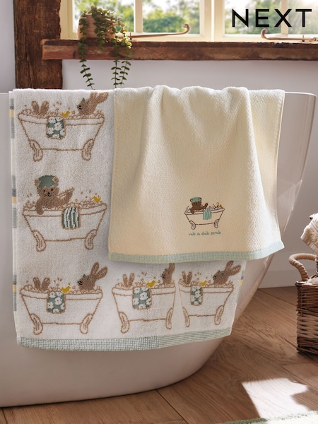 Natural Woodland 100% Cotton Spa Towel (E25286) | £10 - £20