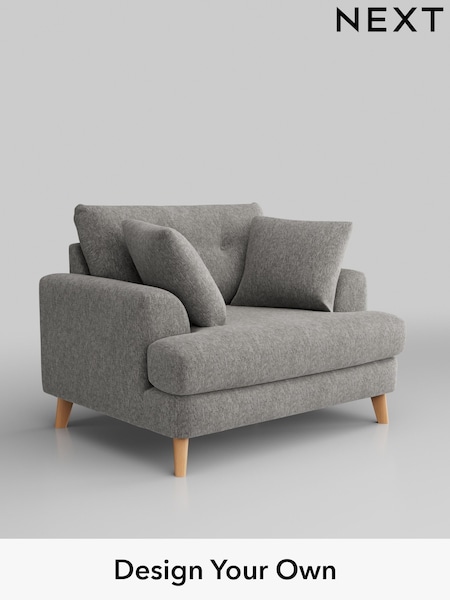 Cotswold Chenille/Silver Grey Parker Buttoned Back (E25401) | £1,025