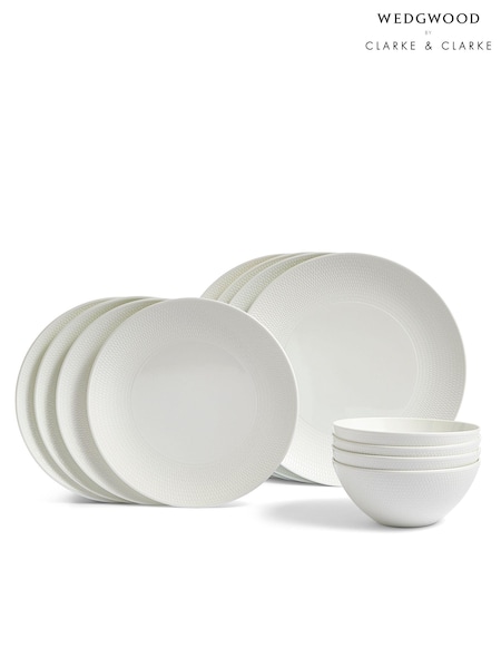 Wedgwood 12 Piece White Gio Dinner Set (E25572) | £285