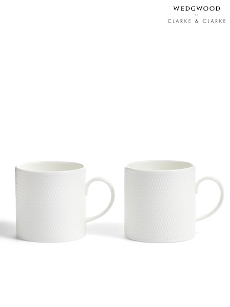 Wedgwood White Gio Mugs Set of 2 (E25574) | £45