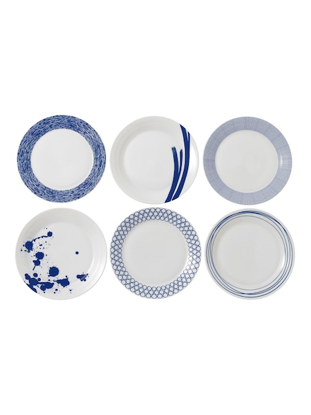 Royal Doulton Blue Pacific Dinner Plates Set of 6 (E25583) | £90