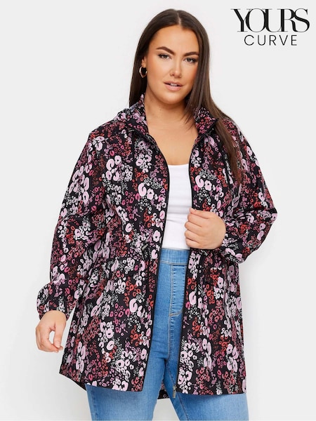 Yours Curve Pink Lightweight Parka (E25771) | £34