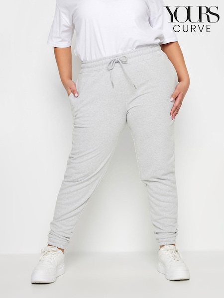 Yours Curve Grey Elasticated Stretch Joggers (E25785) | £27