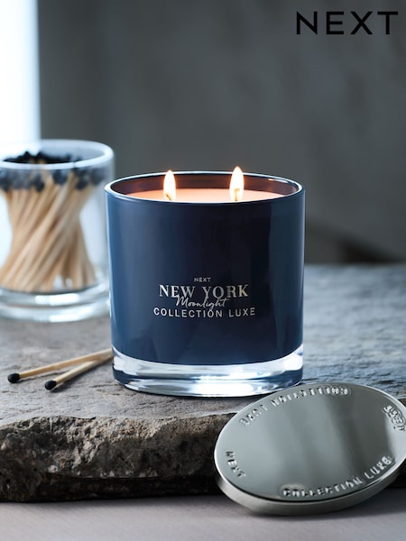Moonlight Amber & Jasmine Collection Luxe New York 2 Wick Candle (E25887) | £14
