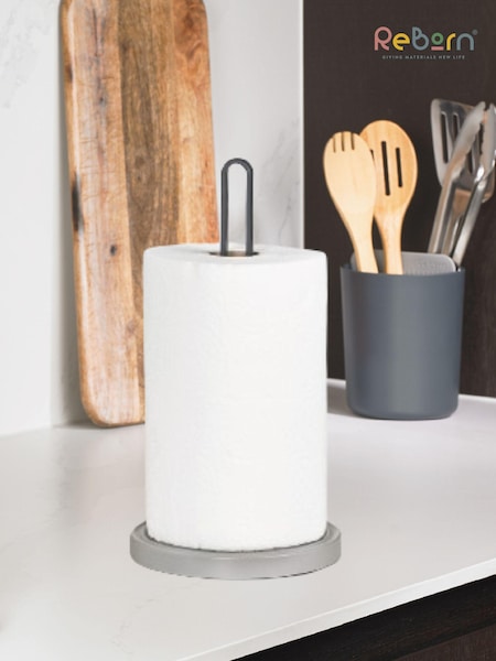 ReBorn Dark Grey Kitchen Roll & Utensil Holders (E25968) | £34