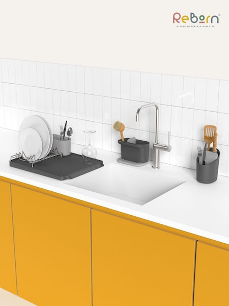 ReBorn Dark Grey Large Rack Tidy Cutlery Drainer Bundle (E25996) | £105