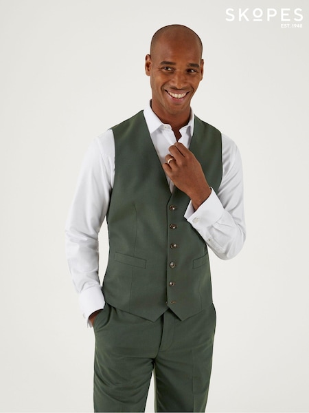 Skopes Green Harvey Single Breasted Tailored Fit Suit Waistcoat (E26009) | £55