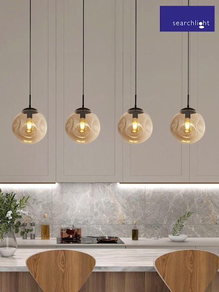 Searchlight Black Terra 4 Light Bar Ceiling Light (E26068) | £215