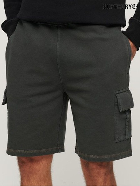 Superdry Black 100% Cotton Contrast Stitch Cargo Shorts (E26441) | £40