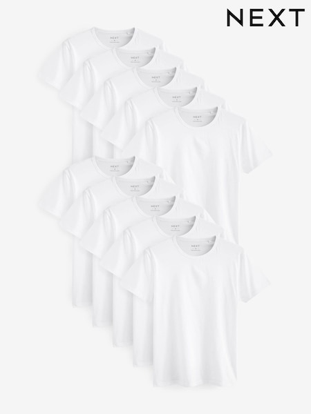 White Regular Fit 100% Cotton Layering T-Shirt (E26576) | £70