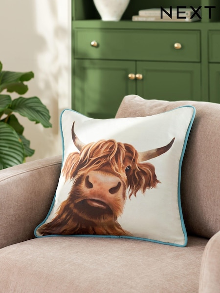 Natural Hamish the Highland Cow Selfie Cushion (E26683) | £14