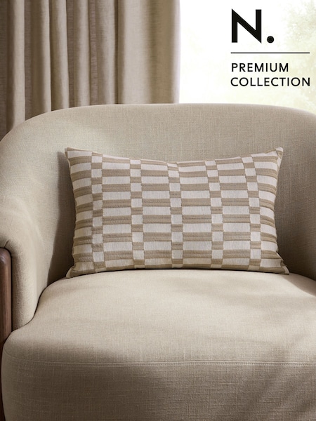 Natural N. Premium Stripe Cushion (E26687) | £34