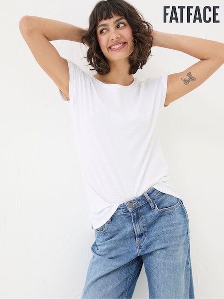 FatFace Ivy White T-Shirt (E26784) | £25