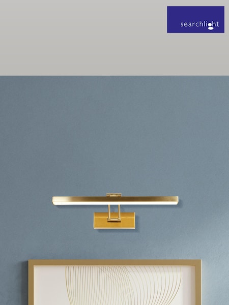 Searchlight Satin Brass Milos Small Picture Light (E26822) | £50