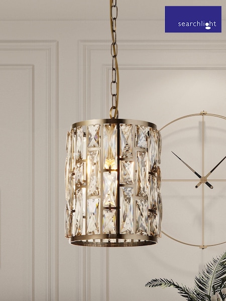 Searchlight Antique Brass Luxe Pendant Ceiling Light (E26848) | £138