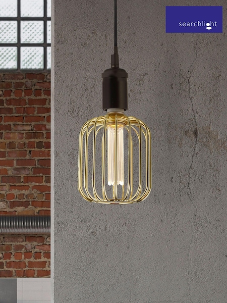 Searchlight Gold Cage Lamp (E26849) | £20