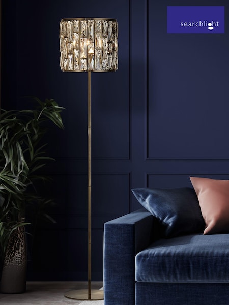 Searchlight Antique Brass Luxe Floor Lamp (E26899) | £218
