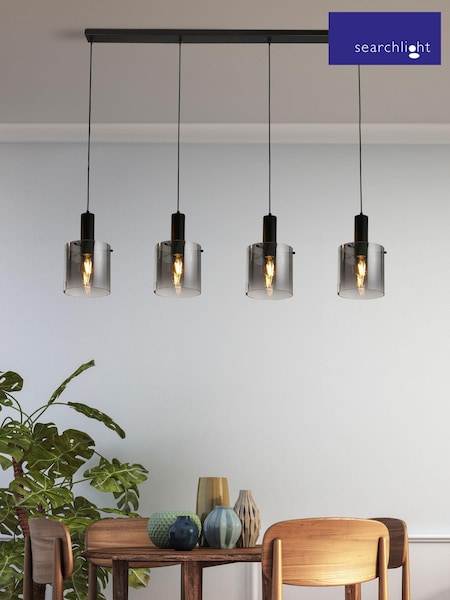 Searchlight Black Savannah 4 Light Bar Pendant Ceiling Light (E26903) | £227