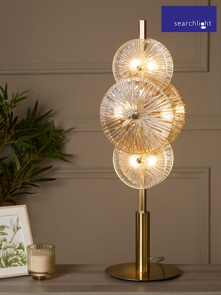 Searchlight Brass Kaleidoscope 6 Light Table Lamp (E26908) | £120