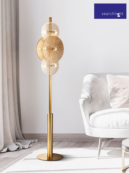 Searchlight Brass Kaleidoscope 6 Light Floor Lamp (E26917) | £235