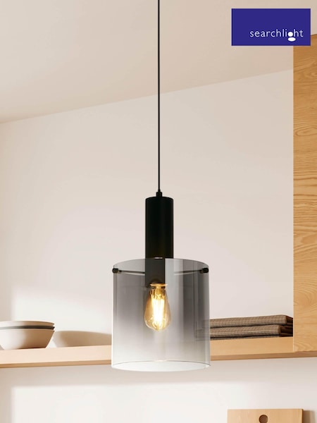 Searchlight Black Savannah Pendant Ceiling Light (E26920) | £60
