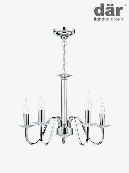 Dar Lighting Chrome Pique 5 Light Fitting (E26926) | £99