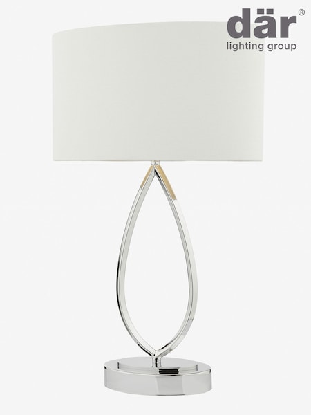 Dar Lighting Chrome Wyatt Touch Table Lamp (E26938) | £68