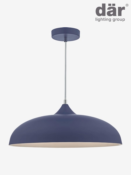 Dar Lighting Blue Kaelan Pendant Ceiling Light (E26947) | £52