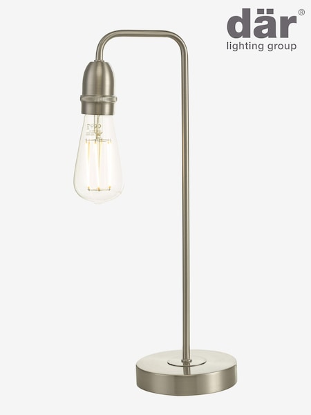 Dar Lighting Chrome Kiefer Table Lamp (E26950) | £40