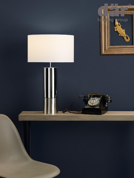 Dar Lighting Chrome Ingleby Table Lamp (E26964) | £89