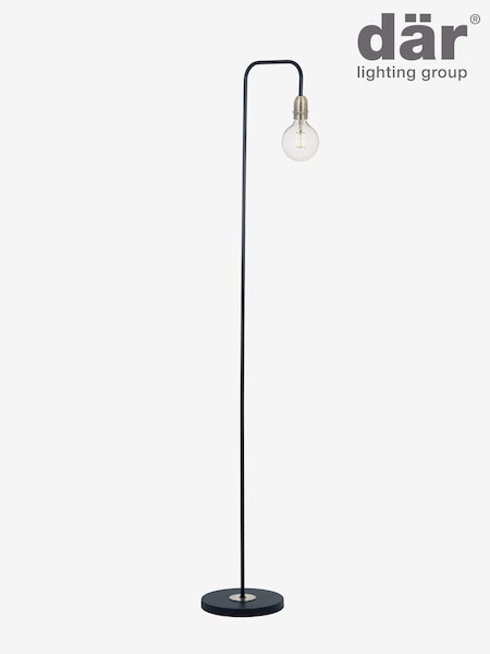 Dar Lighting Black Kiefer Floor Lamp (E26970) | £58