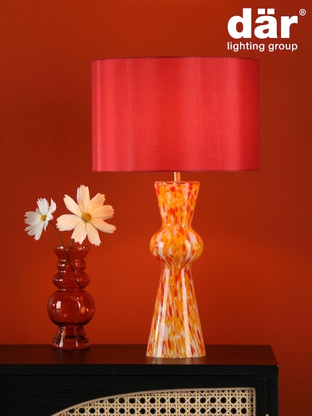 Dar Lighting Red Rheneas Table Lamp (E26976) | £76