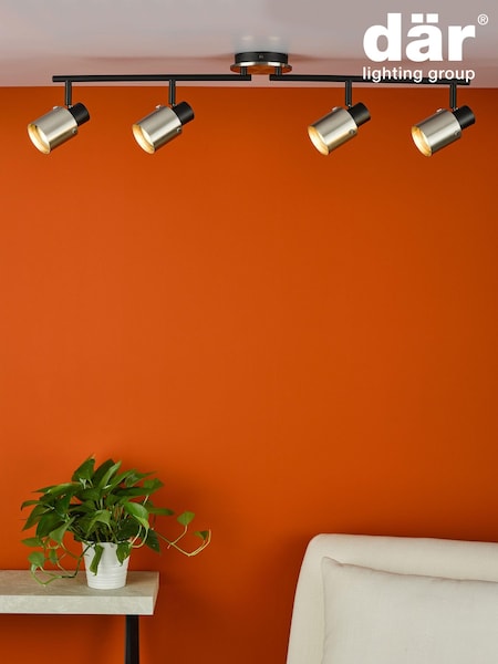 Dar Lighting Chrome Ryan 4 Light Bar Spotlight (E26993) | £99