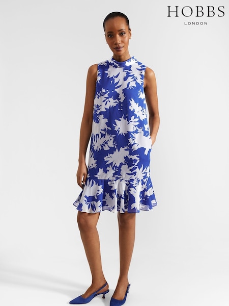Hobbs Blue Madeline Dress (E27282) | £139