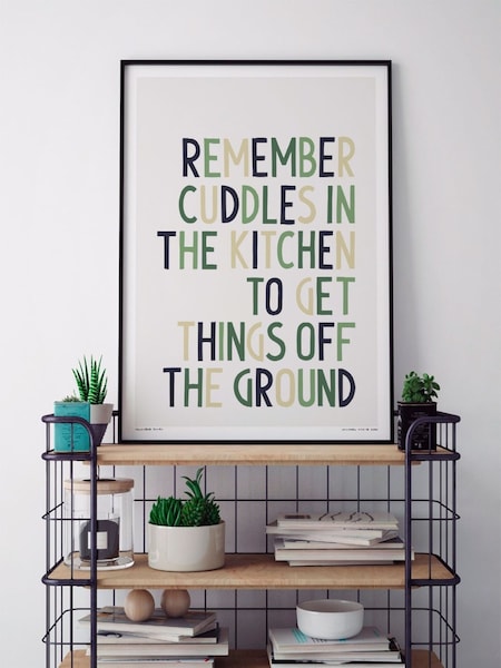 Sketchbook Design Remember Cuddles In The Kitchen Black A4 Frame