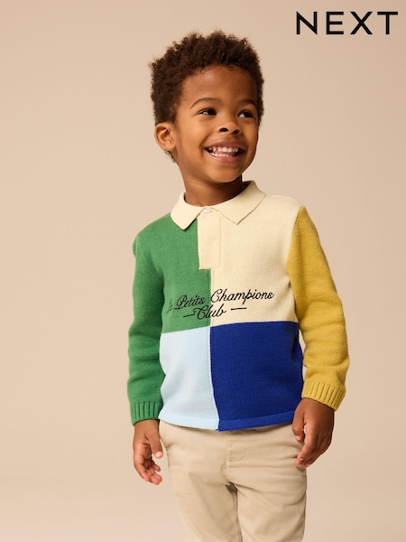 Green Hotchpotch Knitted Rugby Shirt (3mths-7yrs) (E27763) | £15 - £17