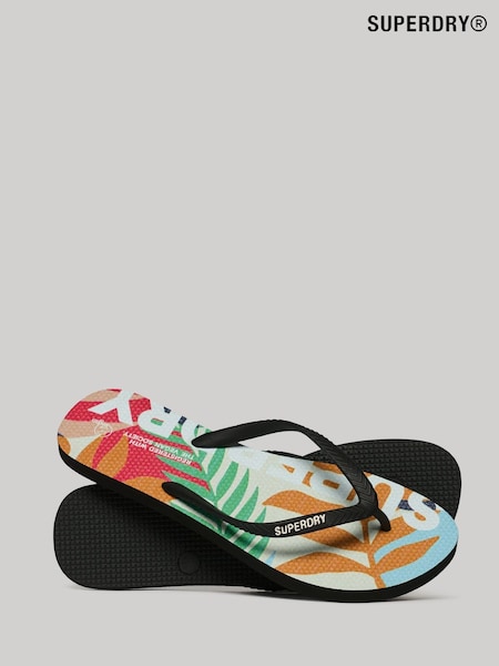 Superdry Pink Logo Vegan Flip Flops (E27804) | £20