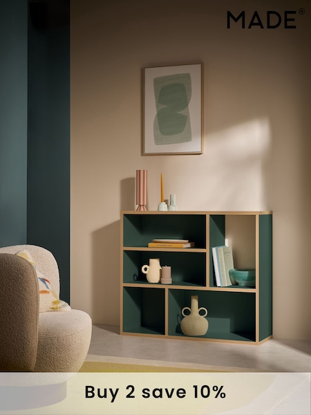 MADE.COM Green Zayla Low Tall Shelving Unit (E27945) | £189