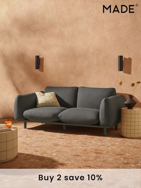 MADE.COM Grey Samaya 2 Seater Outdoor Garden Lounge Sofa (E27948) | £1,199