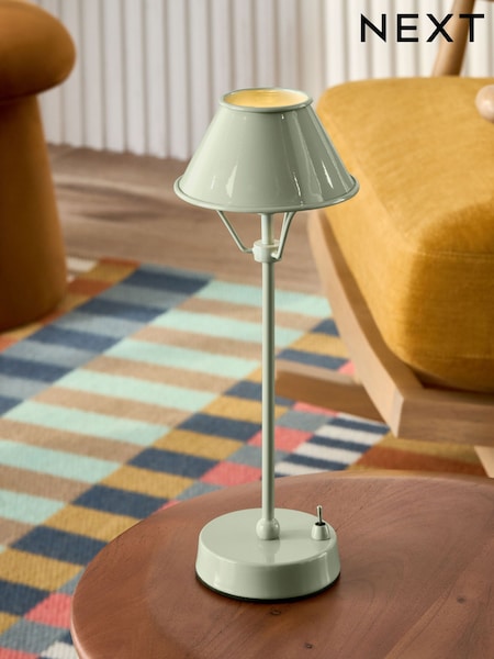 Sage Green Hector Rechargeable Small Wireless Table Lamp (E27986) | £35