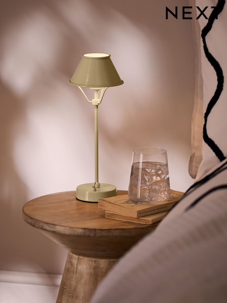 Ivory Hector Rechargeable Small Wireless Table Lamp (E27987) | £35
