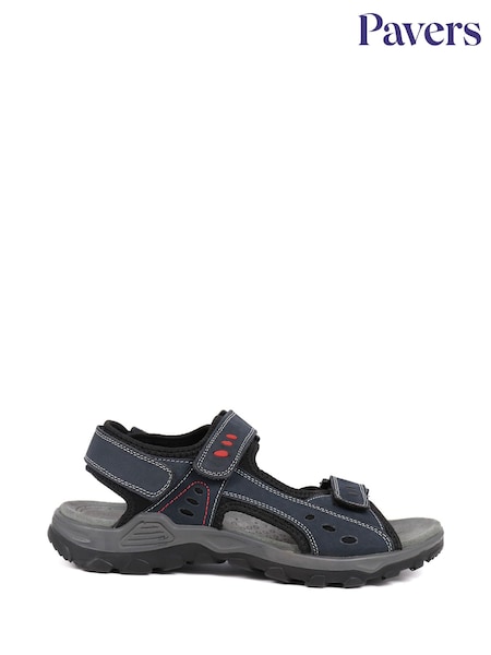 Pavers Blue Pavers Full Adjustable Touch Fasten Brown Sandals (E28255) | £40