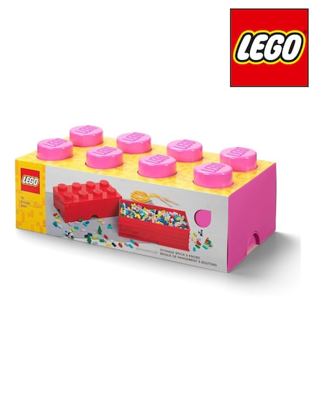 LEGO Pink Storage Brick 8 Scaled Up Stackable Storage Box (E28330) | £32