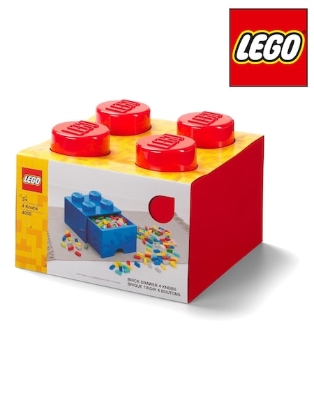 LEGO Red Drawer 4 Knobs 1 Drawers Stackable Storage Box (E28348) | £29