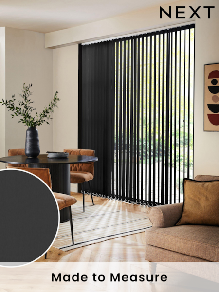 Black Ram Blackout Made to Measure Vertical Blinds (E28369) | £48