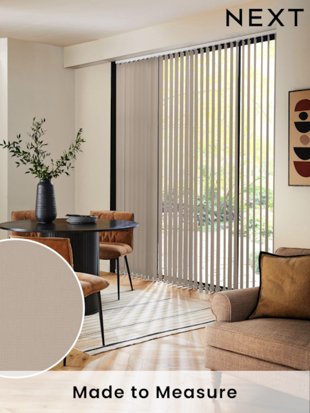 Natural Ram Blackout Made to Measure Vertical Blind (E28380) | £48